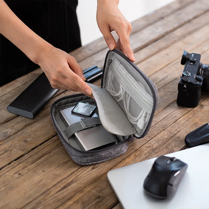 Portable Cable Digital Storage Bags Organizer USB Gadgets Wires Charger Power Battery Zipper Cosmetic Bag Case Accessories Item - 2