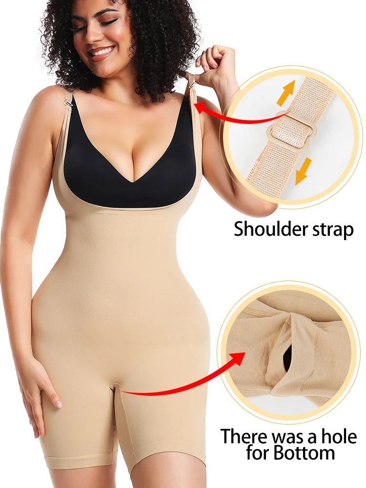 Shapewear for Women Tummy Control Open Bust Thigh Slimmer Seamless Slimming Full Body Shaper Butt Lifter Bodysuit