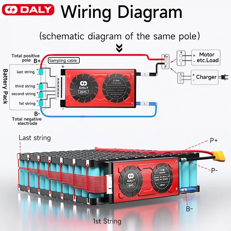 DALY BMS Ƭ ̿ ͸  18650, NTC 10S, 36V, 7S, 24V, 13S, 48V, 3.7V 