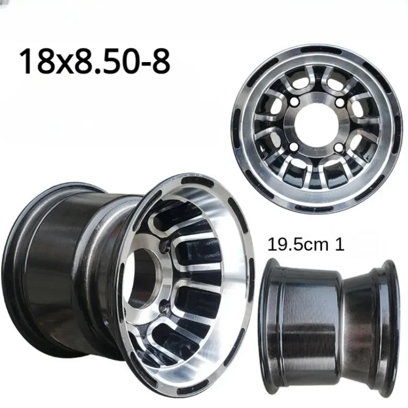 Kit Roue Complète Pneu 18x9.50-8 Jante 8" + Moyeu 4 Trous Pour Quad, Go-kart, Tondeuse – Neuf