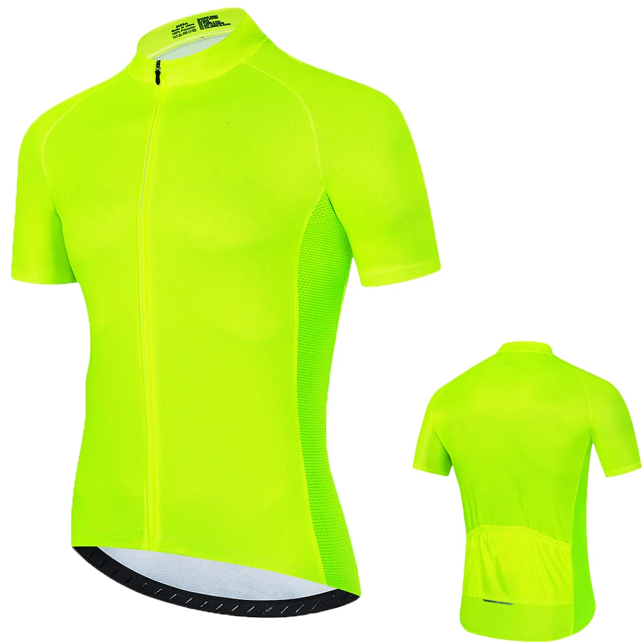 Summer Fluorescent yellow Cycling Jersey Shirt Racing Sport Bicycle Shirt Ropa Ciclismo Pro Team MTB Bike Jersey Cycling Wear