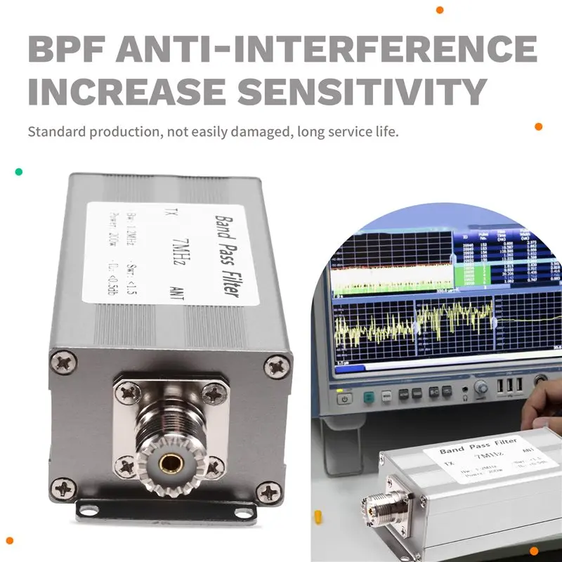 단파 7Mhz 대역 통과 필터 고절연 BPF 감도 향상 개선 200W