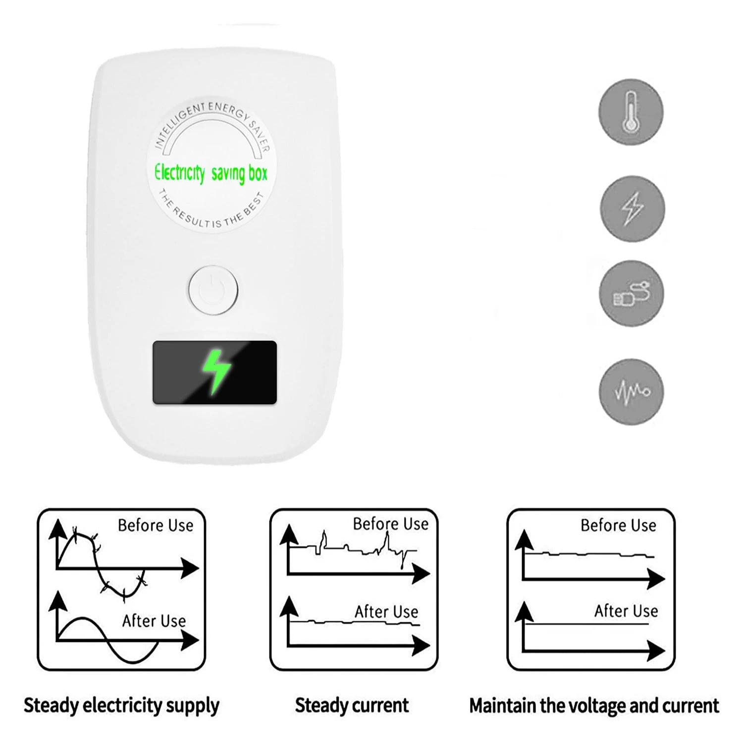 Power saving device Upgraded Power Saver Electricity Saving Device Household Energy Saver Box Power Economizer Electric Improve Factor