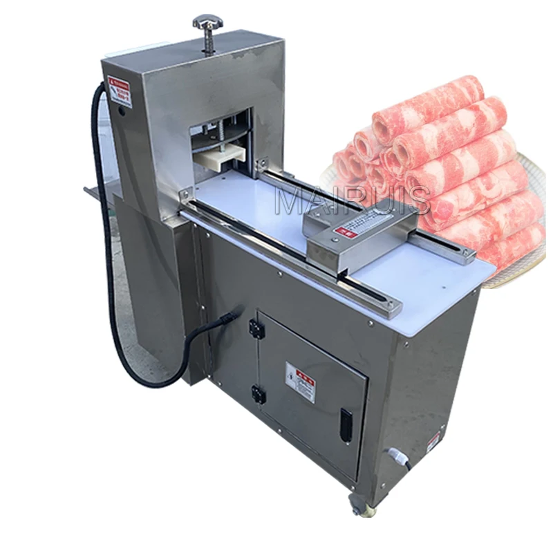 

110V/220V Automatic Frozen Meat Slicing Machine Sausage Beef Mutton Roll Slicing Cutting Machine