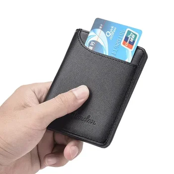 Men's Vertical Multi-Card Wallet Small Driver's License Wallet.