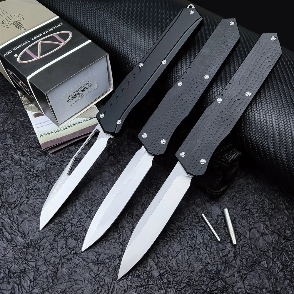 

Micro Ultra Series Folding Knife D2 Steel Blade Black Handle Outdoor Tactical Survival EDC Self Defense Pocketknives Military