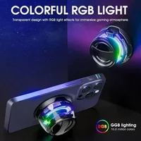 Mini Travel Stereo Speaker Outdoor Magnetic Bluetooth Speaker Wireless Portable with RGB Color Light and Phone Holder for IOS 2