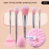 41759-d02d18.jpg 8-piece powder diamond handle makeup brush set & soft triangular powder puff / sponge egg / round facial cleansing pad tools
