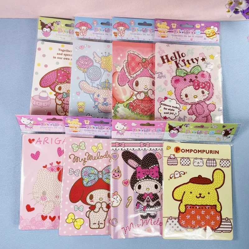 Sanrio Cartoon Children's Diamond Painting Cute Boys and Girls Diy Tools Cartoon Brick Painting Handmade Stickers Wholesale