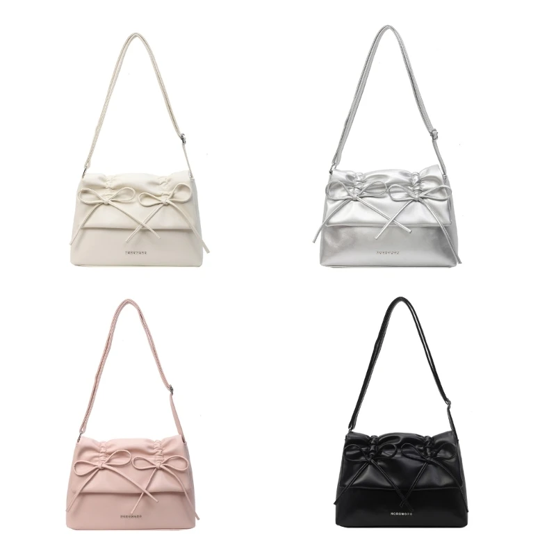 Sweet Bowknot Crossbody Bag for Women Large Capacity Shoulder Bag Bag E74B