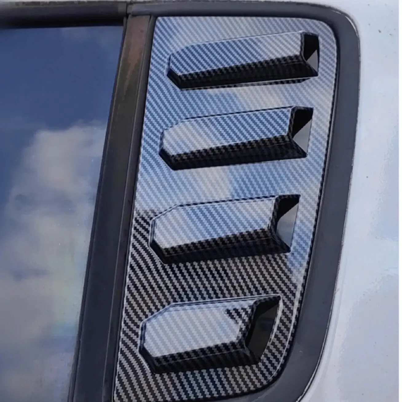 Suzuki Swift 2005-2010 4 Doors Car Rear Louver Window Side Shutter Cover Trim Sticker Vent Scoop ABS Carbon Fiber Auto Parts car side window louver