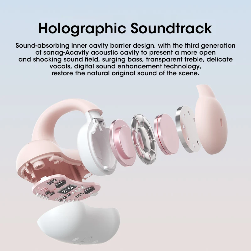 Niye Bluetooth 5.3 Wireless Earphones Stereo HiFi Music PK Ambie Sound Earcuffs TWS Earbuds Sports Headphones Running Heatset