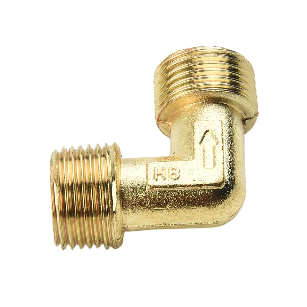Air Compressor Valve Elbow Unloader Thread Brass 16.5mm Male To Male Check Valve Elbow Coupler Replacement For Air Pump