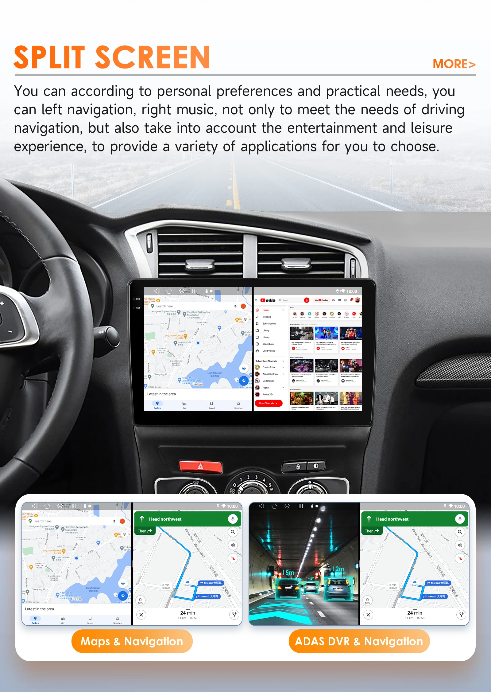Hizpo 10.1 Inch Wireless CarPlay Android Auto Car Radio For Citroen C4 C4L 2013 - 2017 Multimedia Autoradio Octa Core 4G Stereo