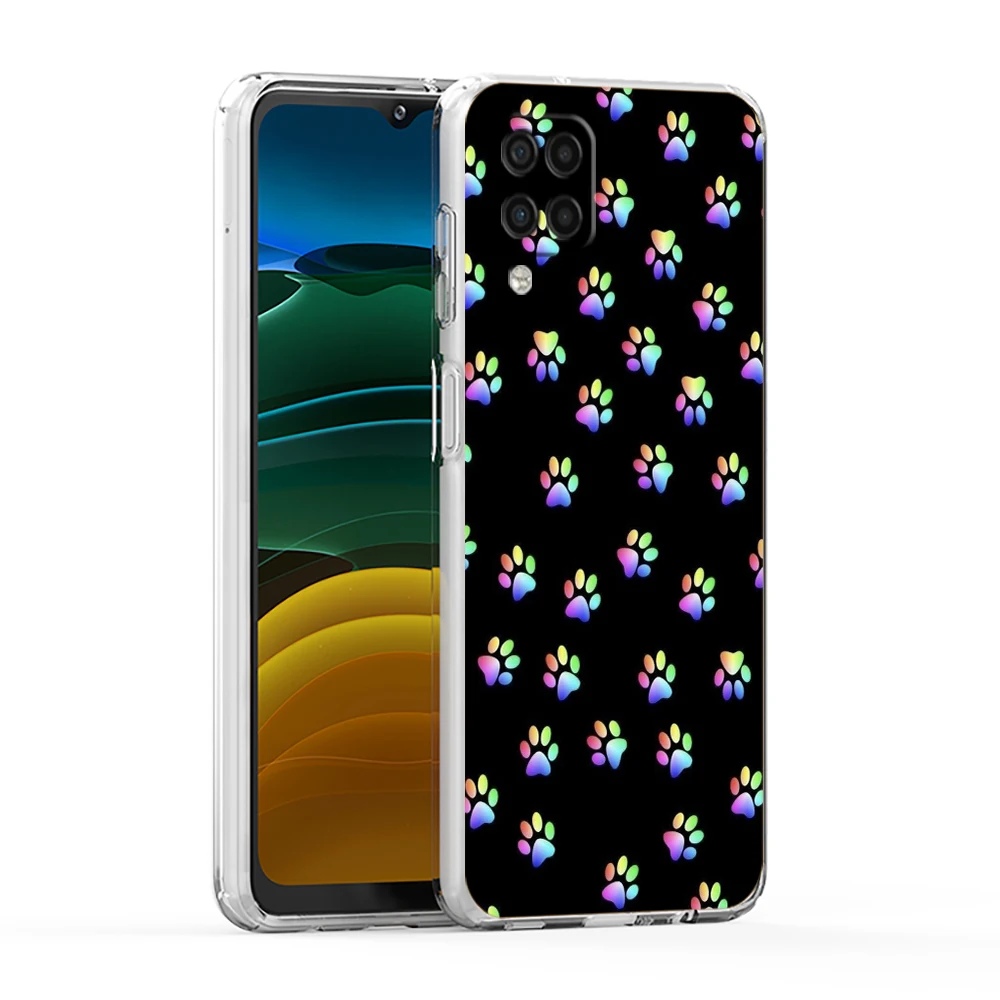 Paw Print Transparent Silicone Phone Case - Cute Dog Footprint Design