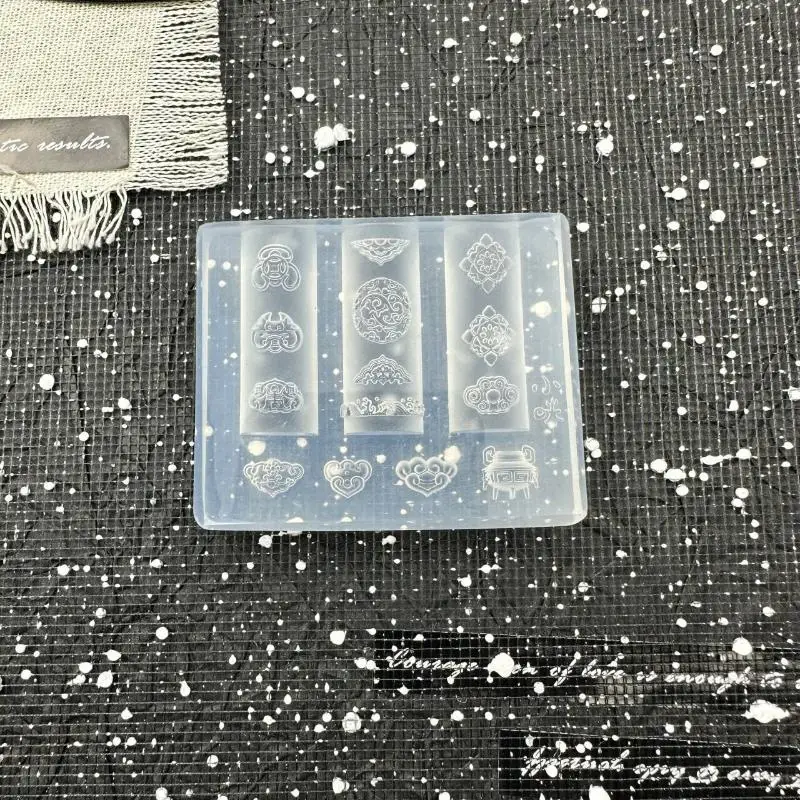 공작꽃 3D 실리콘 몰드 네일아트 데코 DIY 중국풍 다리 파빌리온 사랑 자물쇠 네일 템플릿 매니큐어 디자인 도구