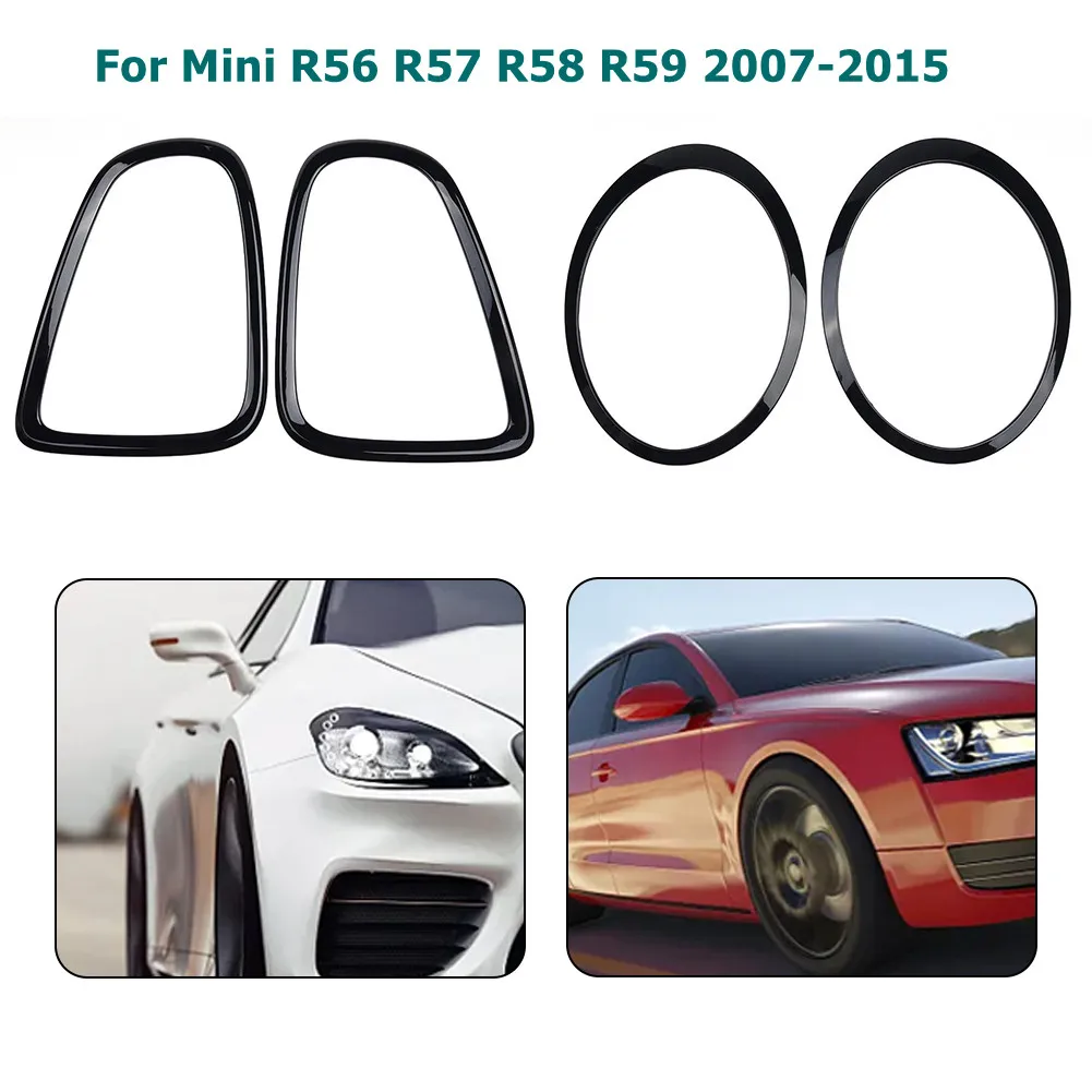 

4*Car Headlight Taillight Surround Cover Trims For Mini- R56/R57/R58/R59 51132752244# 51137149905# Headlight Taillight Cover