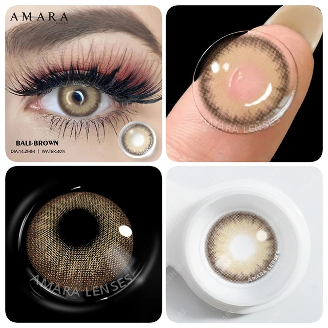 AMARA 3TONE Color Contact Lens for Eye Contact Lens Case Ladies Contact  Lens Case Beauty Pupilentes Circle Lenses - AliExpress