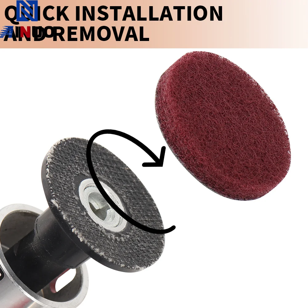 2-Zoll-Schleifscheiben, Rollensperre, Oberflächenkonditionierungsscheibe, Schnellwechsel-Schleifscheibe mit 1/4 Zoll Halterung, Polieren, Schleifen – Detail 10