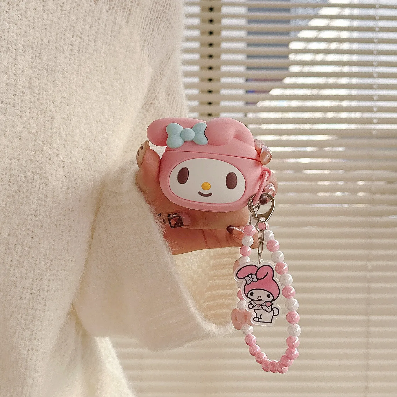 Chic MyMelody Wireless Earphones Case with Lanyard and Anti-Drop Protection