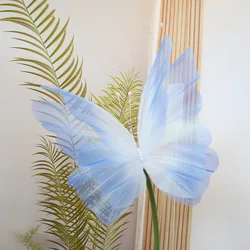 Large 50cm 3D Decorative Hanging Butterfly for Outdoor and Festival Displays (Blue)