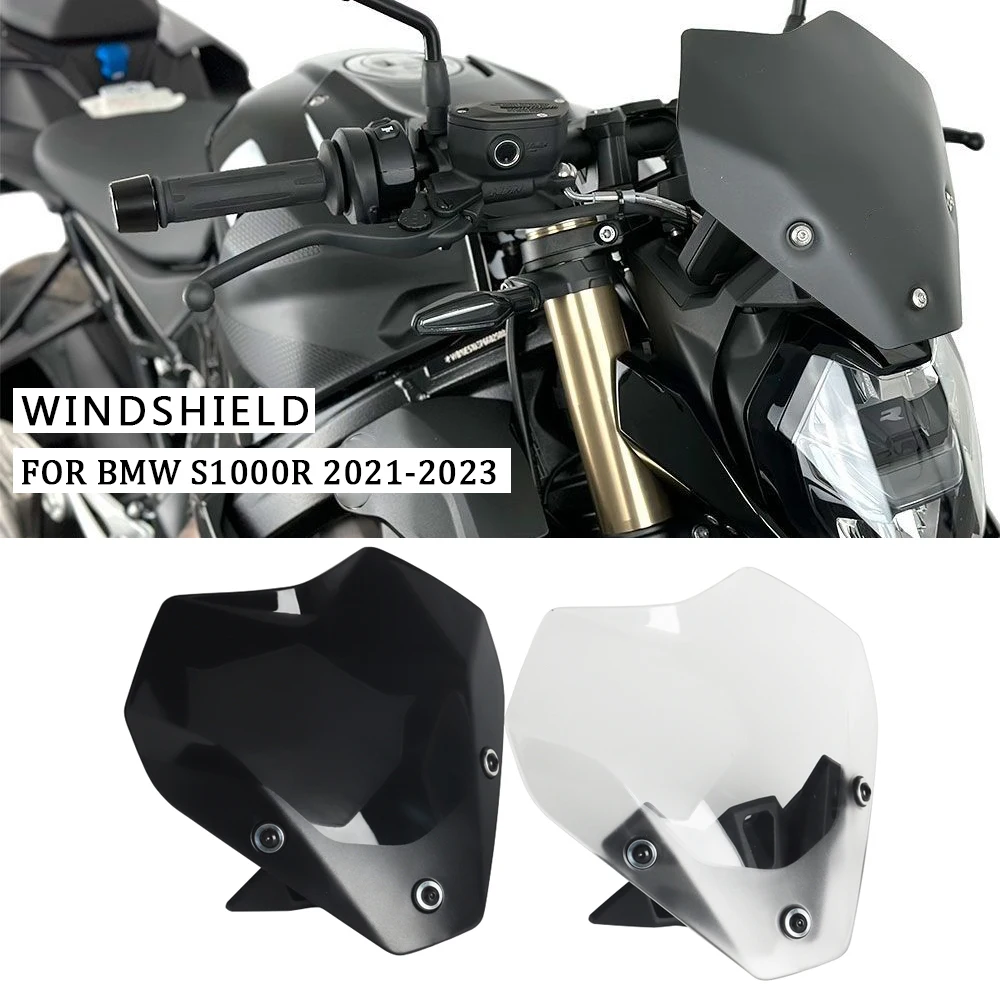 

For BMW S1000R S 1000 R S 1000R 2021 2022 2023 New Motorcycle Windshield WindScreen Wind Deflector Acrylic Wind Shield Spoiler