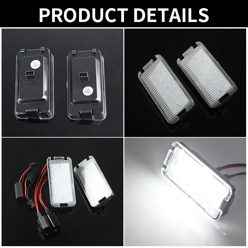 2Pcs Für Seat Altea 2005-2009 Arosa Cordoba 6K 6L Leon 1M Toledo 5P Ibiza 6L Auto led Anzahl Kennzeichen Licht Lampe 5P0943021 – Detail 4