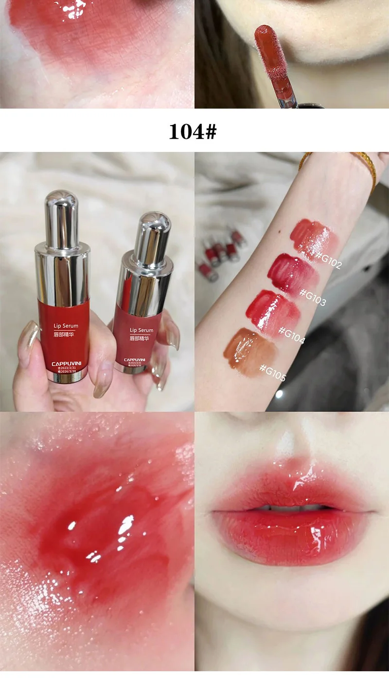 Cappuvini Baby Bottle Lip Gloss — Hydrating Mirror Finish, Glass-Effect Lip Gloss for Jelly-Like Lips, 4