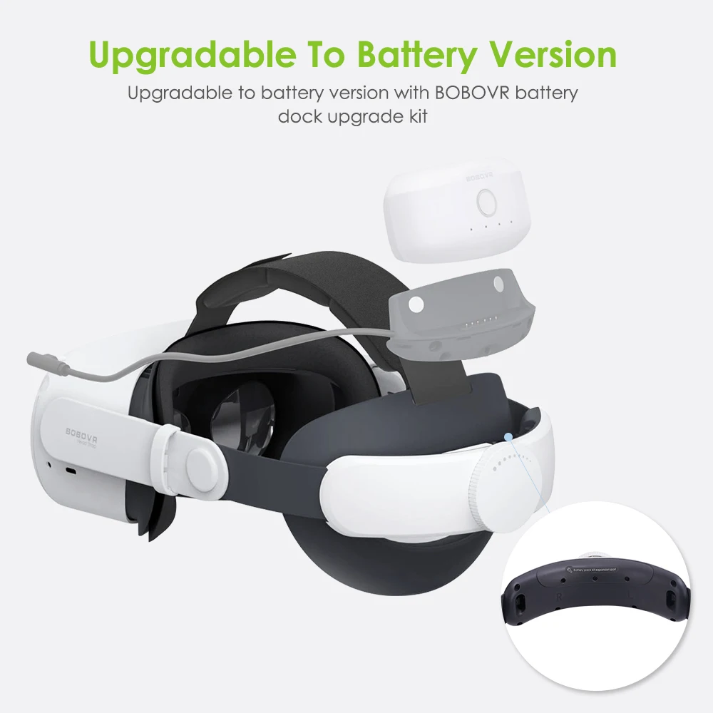 BOBOVR M1 Plus Elite Head Strap with Anti-Slip PU Leather Back