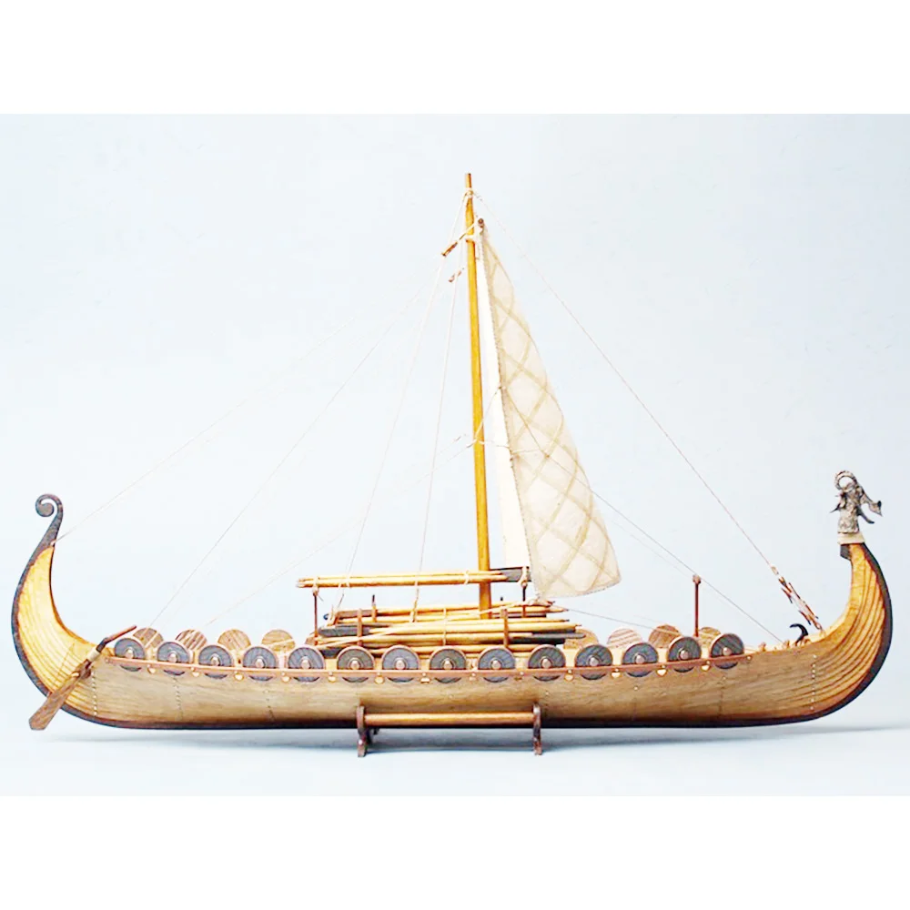 Classic Wooden Scale Sailing Boat Wood Scale Ship 1/50 Viking Ships