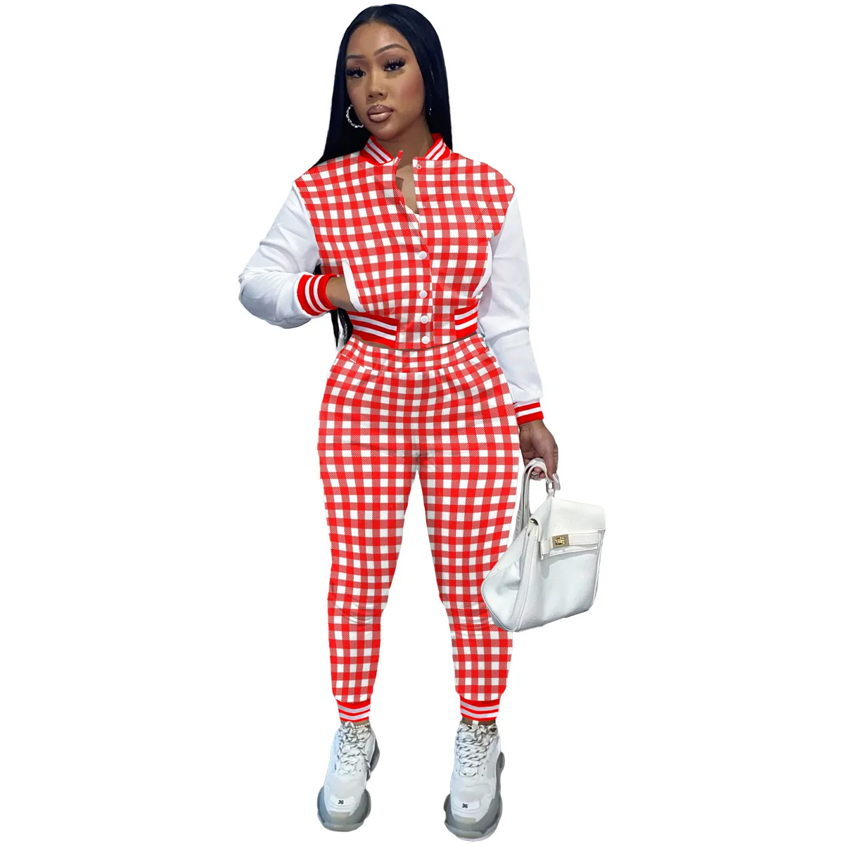 Fashion Women Set Baseball Suit Winter Spring Printing Casual Tracksuit Women 2 Pieces Set Sports Sweatshirts Sweatpants Outfits