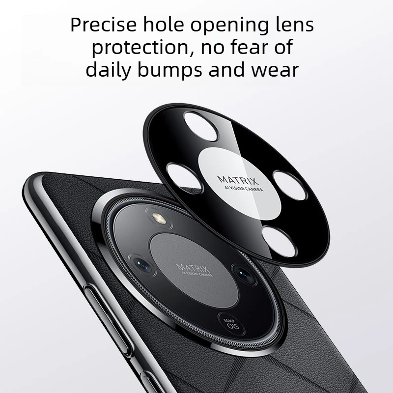 Luxury Plating PU Leather Case with Camera Lens Protection - Premium Slim Hard Cover with Exquisite Texture