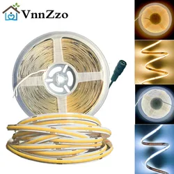 High - Density Flexible COB LED Strip Light - Warm/Natural/Cool White, Dimmable (3000K Warm White)