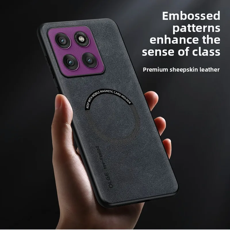 Luxurious Sheepskin Magnetic Phone Case Cover