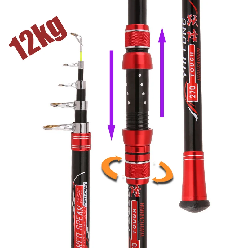 PortableFishingPole2145MMovablewheelseatFishingRodTough