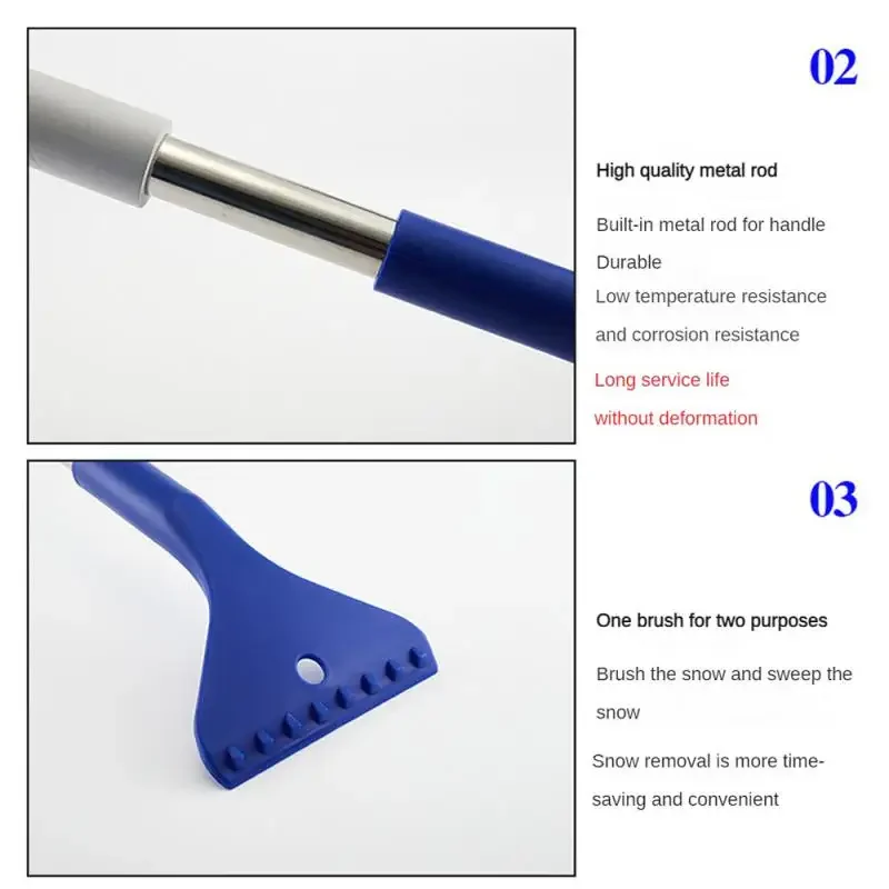 Year Ergonomic 2-in-1 Ice Scraper Auto Snow Brush Car Snow Removal Brush Car Foam Grip Removal Tool Vehicle Accessories