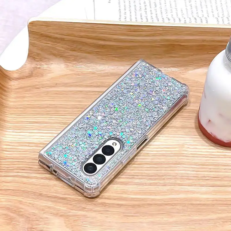Για Samsung Galaxy Z Fold 3 4 5 6 Πολυτελής θήκη τηλεφώνου με κρυστάλλινο γκλίτερ και λάμψη φαντασίας, ανθεκτική στις κραδασμούς_voghion.com