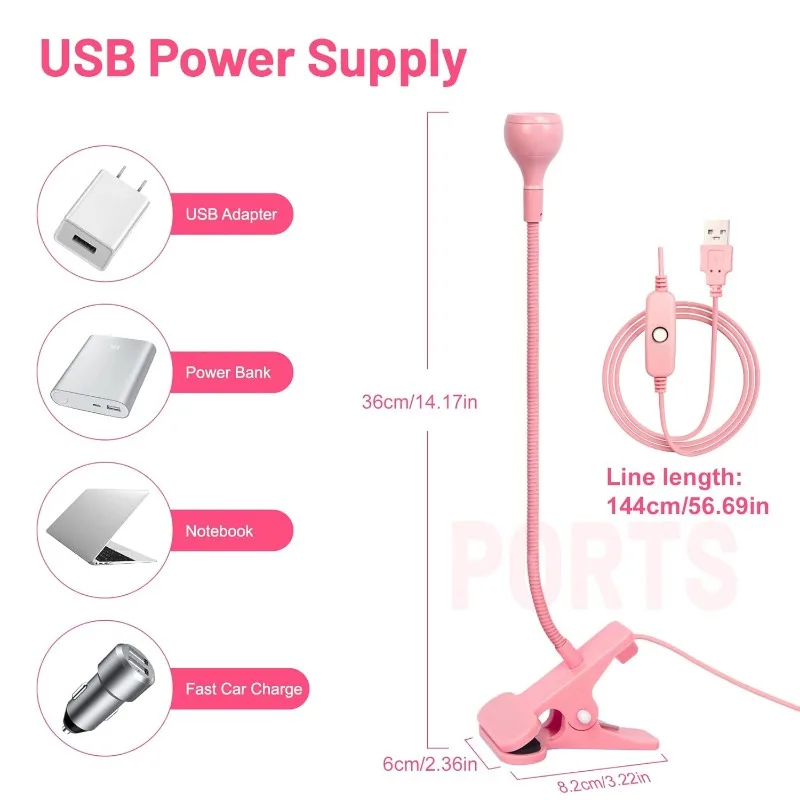 Gel Nail Polish Drying UV Lamp USB Mini Lamp Nail Enhancement UV Glue Curing Lamp Flexible Nail Clip and Pedicure Tool 4