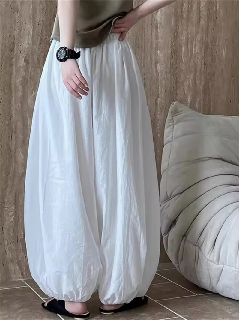 รูปสินค้า กางเกงผ้าฝ้าย แฟชั่นสบาย ขากว้าง ใส่ได้ทุกโอกาส