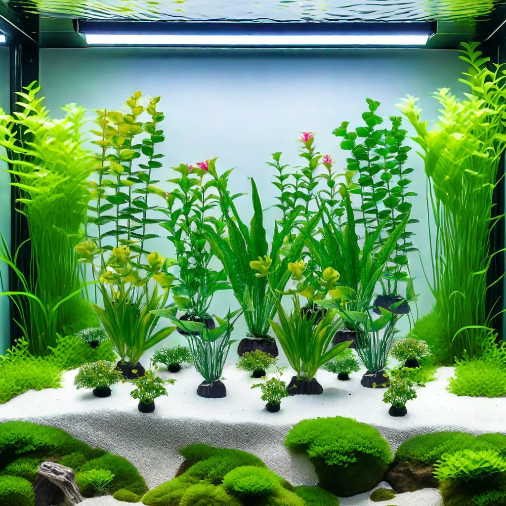 24PC Artificial Aquarium Decor Plants Water Weeds Ornament Aquatic Plant Grass Blocking Rings Set Fish Tank Grass Decoration Artificial Plants Fish Tank Ornaments Fish Tank Decorations Aquarium Ornaments Artificial Aquarium Plants