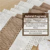 Boho Fall Table Runner Farmhouse Burlap Cotton Table Runner with Tassels Woven Macrame Home Living Room Table Decoration 4