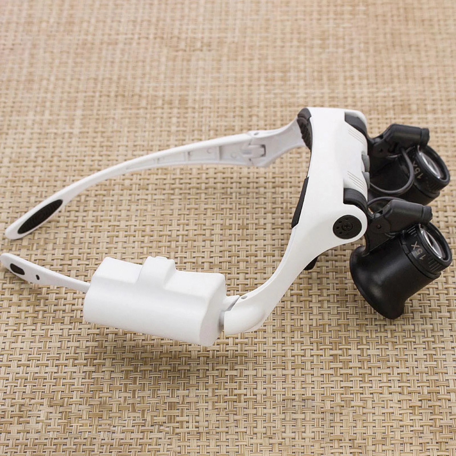 LED Magnifier 10X 15X 20X 25X Double Eye Jewelery Watch Repair Tools LED Lanp Loupes Watchmaker Strap Microscope Glasses