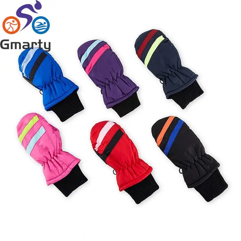 

Children Ski Gloves Warm Thick Waterproof 2-6 Years Old Outdoor Snowboarding Snowball Fight Long-Sleeved Mittens