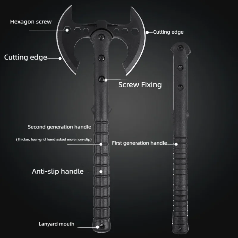 Tactical axe, mountain carving, woodworking axe, chopping wood, firefighting axe, vehicle mounted camping axe 5