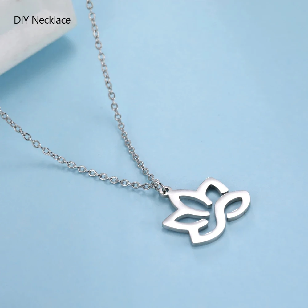 EUEAVAN 5pcs Tiny Charms Stainless Steel Clover Charm for Necklace Jewelry  Making Lucky Pendant Wholesale DIY Gifts - AliExpress