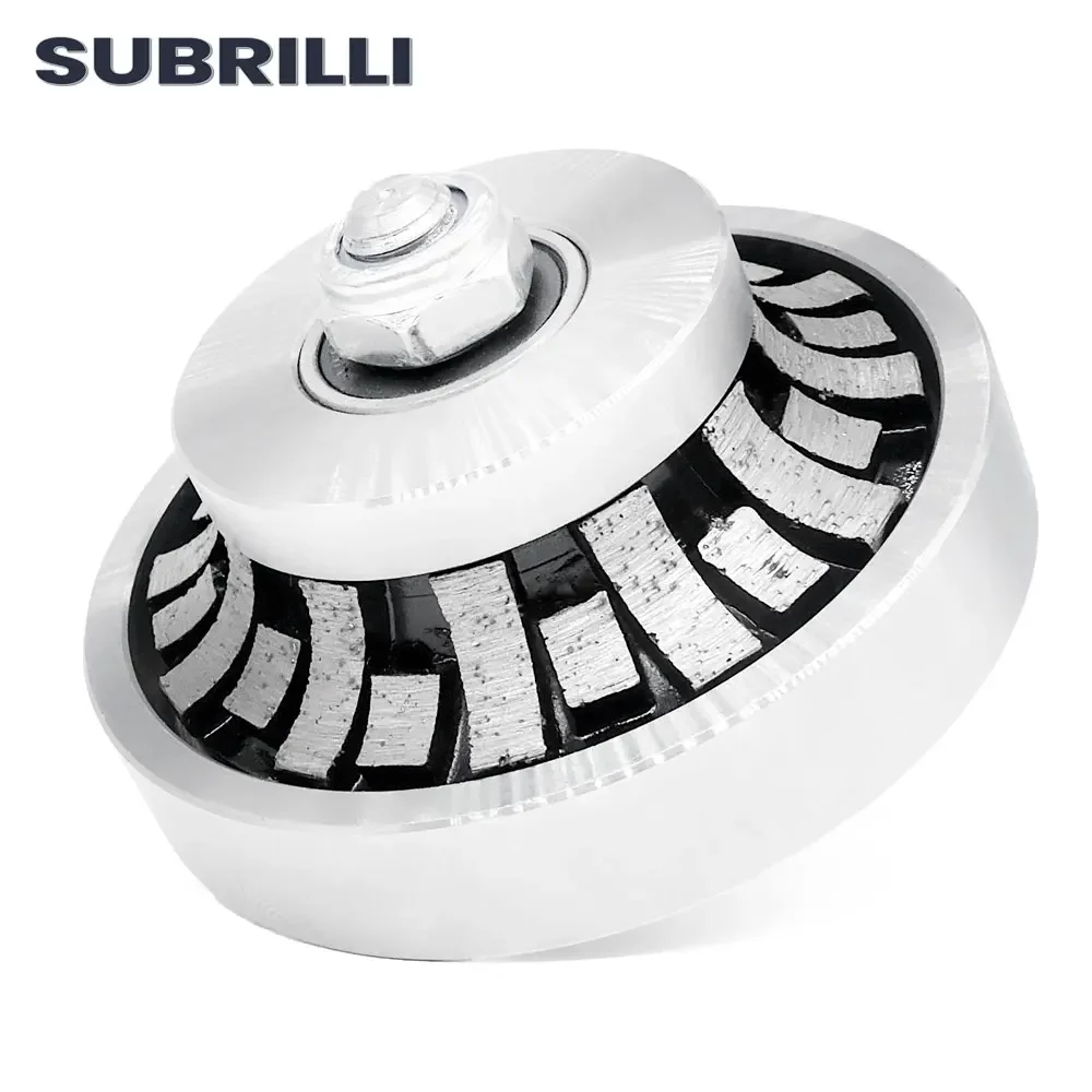 SUBRILLI Diamond Profile Wheel B10 Sintering Segmented Demi Bullnose Type For Stone Granite Marble Edge Hand Router Bit M14 5/8