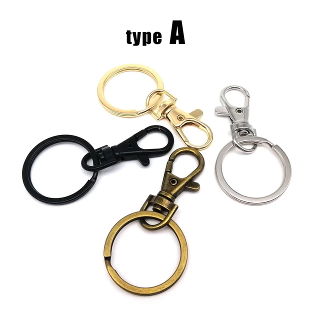 100PCS Swivel Clasps Lanyard Snap Hooks with Key Rings Key Chain Clip Hooks Lobster  Claw Clasps for Keychains Jewelry DIY Crafts - AliExpress