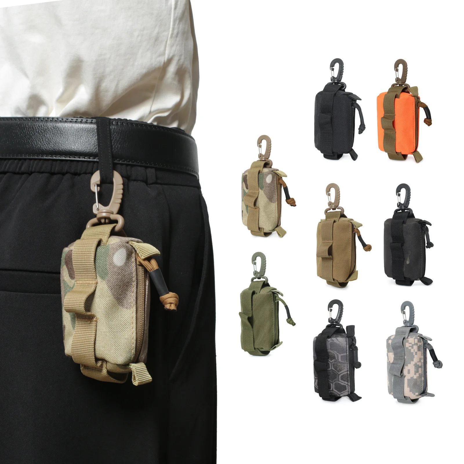 Oxford Cloth EDC Pouch Key Card Holder Wallet Outdoor Bag