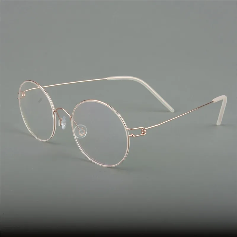 Retro circular line pure titanium eyeglass frame, ultra light and small face