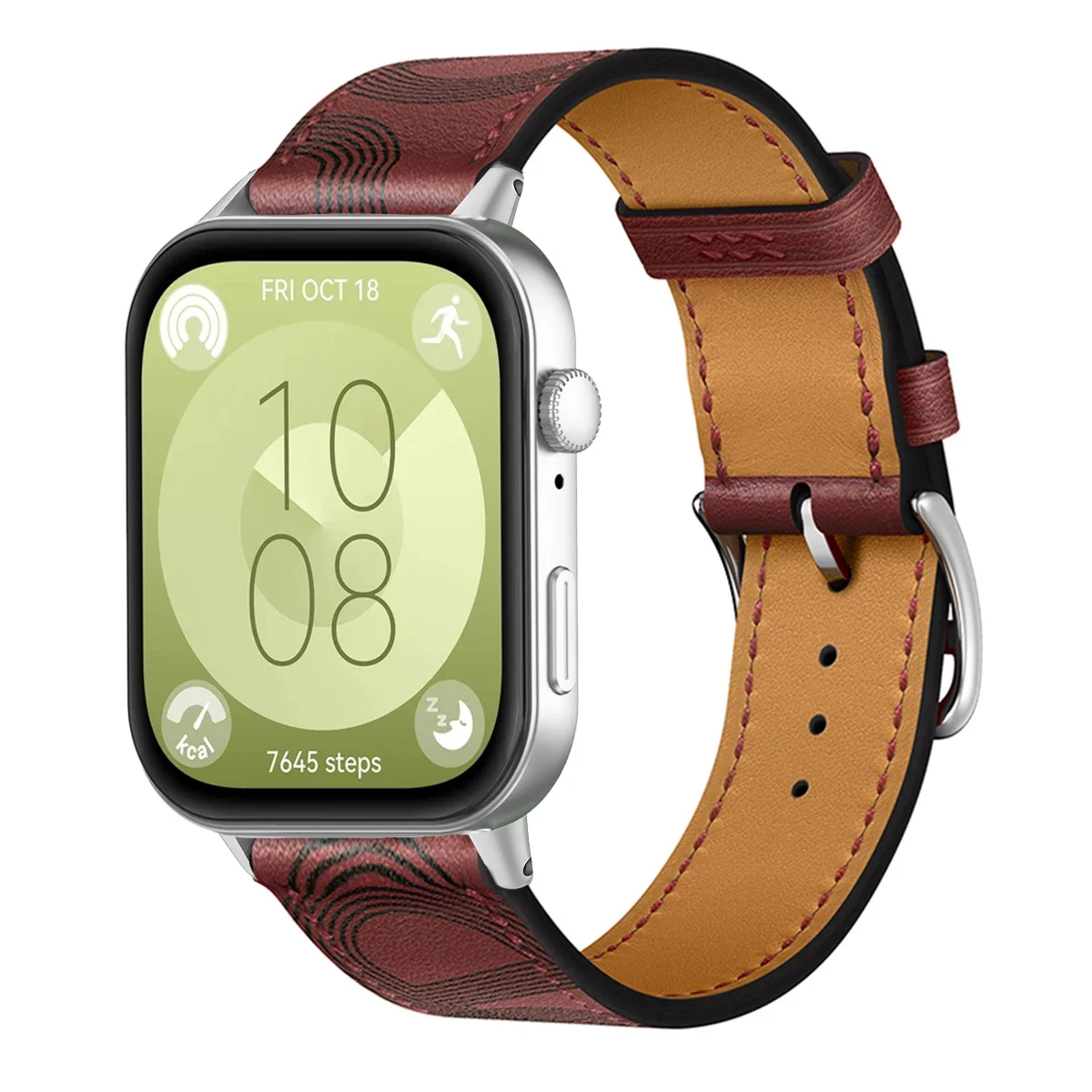 Premium PU Leather Sport Wristband Bracelet - Universal Smartwatch Replacement Strap
